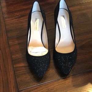 INC Black rhinestone heels